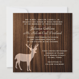 ダークウッドディアワイルドライフ結婚式招待状 招待状