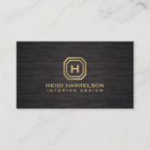 ダークウッドデザイナーのグラムボックスのロゴモノグラム 名刺 (正面)