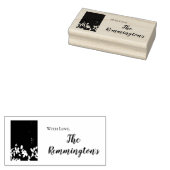 ダークウッドパーソナライズされたステム上のスタンプコットンブランチ ラバースタンプ (押印)