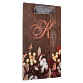 ダークウッドパーソナライズされた上のクリップボードコットンブランチ クリップボード (右)