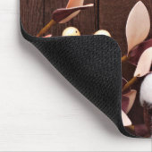 ダークウッドパーソナライズされた上のマウスパッドコットンブランチ マウスパッド (コーナー)