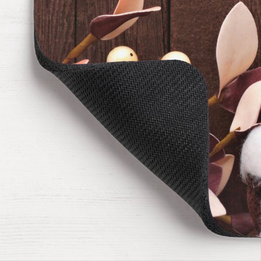 ダークウッドパーソナライズされた上のマウスパッドコットンブランチ マウスパッド (コーナー)