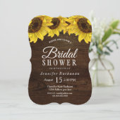 ダークウッドヒマワリブライダルシャワー招待 招待状 (スタンド正面)