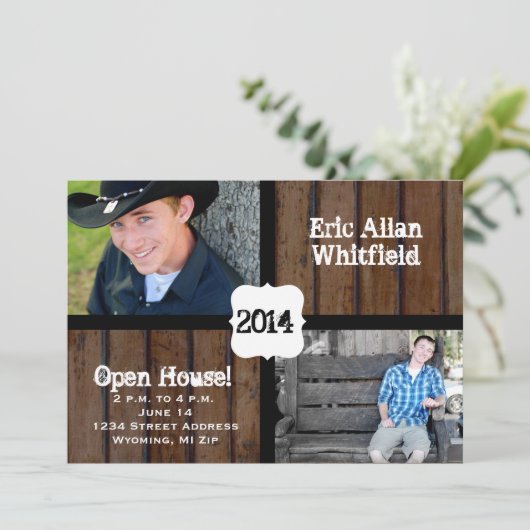 ダークウッドフォト卒業発表招待状 招待状 (スタンド正面)