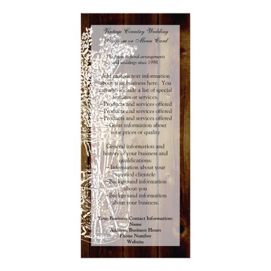 ダークウッドプランク上のメイスンのjarスタンプ ラックカード (正面)