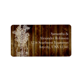 ダークウッドプランク上のメイスンのjarスタンプ ラベル