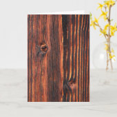 ダークウッドボードのテクスチャ カード (黄色い花)