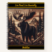 ダークウッドムースレリーフ、 浮き彫りアートと自然 ノートブック (正面)