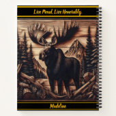 ダークウッドムースレリーフ、 浮き彫りアートと自然 ノートブック (裏面)