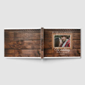 ダークウッドヴィンテージ結婚式の写真 ゲストブック (全面)