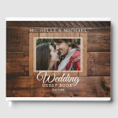 ダークウッドヴィンテージ結婚式の写真 ゲストブック (正面)