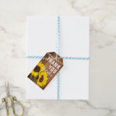 ダークウッド素朴ひまわりライトサンフラワーライト ギフトタグ (より糸付き)