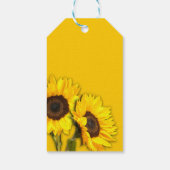 ダークウッド素朴ひまわりライトサンフラワーライト ギフトタグ (裏面)