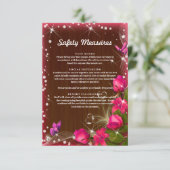 ダークウッド素朴ピンクフローラ安全対策 エンクロージャーカード (スタンド正面)