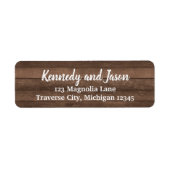 ダークウッド素朴ホワイト住所 シール (正面)