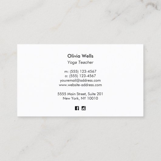 ダークウッド追加ロゴのフォトカード 名刺 (裏面)