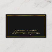 ダークウッド金ゴールドスケール弁護士/弁護士名刺 名刺 (裏面)