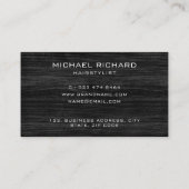 ダークウッド鋼シザー美容師プロフェッショナル 名刺 (裏面)