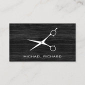 ダークウッド鋼シザー美容師プロフェッショナル 名刺 (正面)