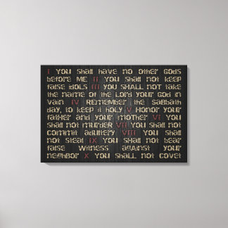 ダークウッド30" x 20" Canvas Wrapの10コマンド キャンバスプリント