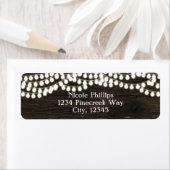 ダークウッド&ストリングライトの素朴住所 シール (インサイチュ)