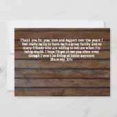 ダークウッド ツー フォト 2015 卒業発表 招待状 (裏面)