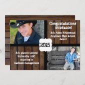 ダークウッド ツー フォト 2015 卒業発表 招待状 (正面/裏面)