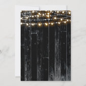 ダークウッド&ライトフォト素朴卒業式パーティー 招待状 (裏面)