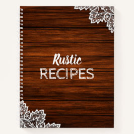 ダークウッド&レース素朴レシピ本 ノートブック