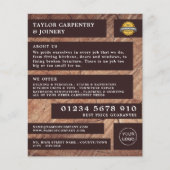 ダークウッド、大工、大工広告の チラシ (正面)