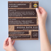 ダークウッド、大工、大工広告の チラシ (手)