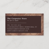 ダークウッド、大工、大工 名刺 (裏面)