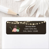 ダークウッド&素朴フローラ&ライト住所 シール (インサイチュ)