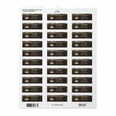 ダークウッド&素朴フローラ&ライト住所 シール (フルシート)