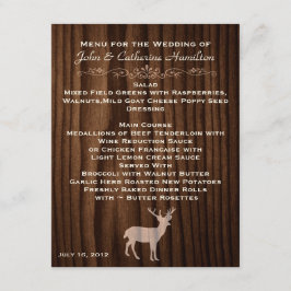 ダークウッド 鹿のいる国 ウェディング テーブル メニュー