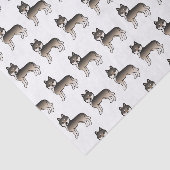ダークウルフグレー シベリアンハスキー かわいい犬柄 薄葉紙 (詳細)
