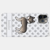 ダークウルフグレー シベリアンハスキー カートゥーン 犬 名前 Case-Mate iPhoneケース (裏面(横))
