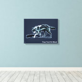 ダークウルフ キャンバスプリント (インサイチュ (ウッドフロア))