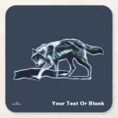 ダークウルフ スクエアペーパーコースター (正面)