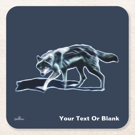 ダークウルフ スクエアペーパーコースター (正面)