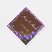 ダークウ素朴ィードパープルフローラバタフライ結婚ズ スタンダードランチョンナプキン (角)