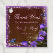 ダークウ素朴ィードパープルフローラバタフライ結婚ズ フェイバータグ (正面)