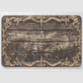ダークエイジングウッド、金ゴールド縁どバロックAN6デコパージュ 薄葉紙 (正面)