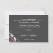 ダークエスティ結婚ゴシックの花束 サンキューカード (裏面)