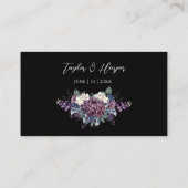 ダークエスティ結婚ゴシックの花束 プレイスカード (裏面)