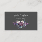 ダークエスティ結婚ゴシックの花束 プレイスカード (裏面)