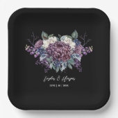 ダークエスティ結婚ゴシックの花束 ペーパープレート (正面)