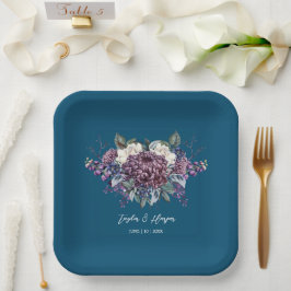 ダークエスティ結婚ゴシックの花束 ペーパープレート