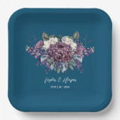 ダークエスティ結婚ゴシックの花束 ペーパープレート (正面)