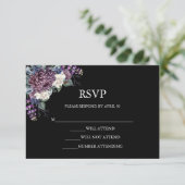 ダークエスティ結婚ゴシックの花束 出欠カード (スタンド正面)